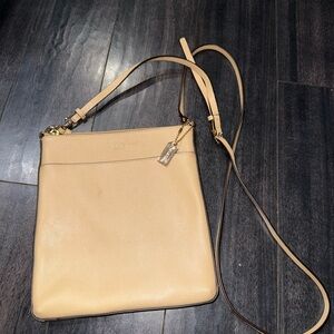 Coach Beige Leather Crossbody Bag